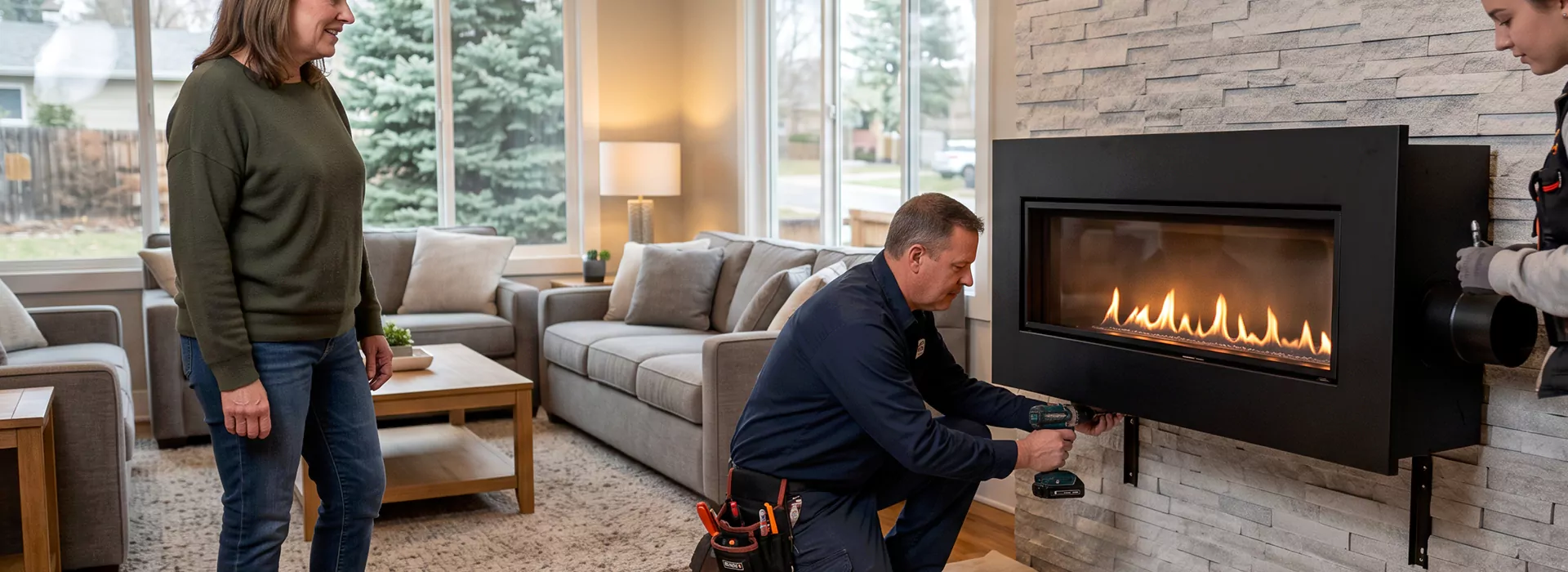 Floating Fireplace Installation La Mirada, CA