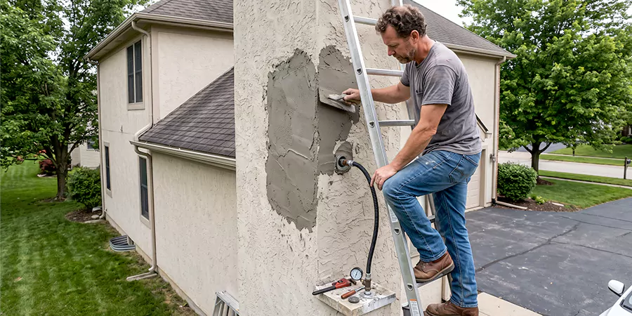 Gas and Stucco Chimney Repair La Mirada