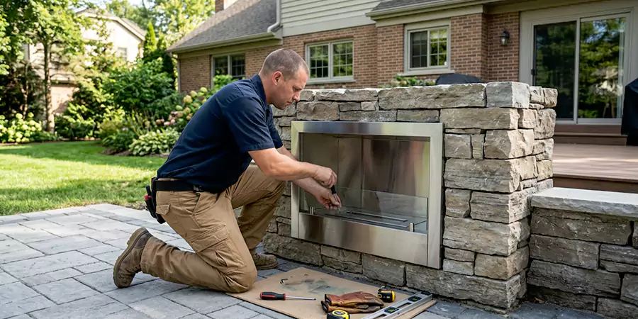 Outdoor Ethanol Fireplace Installation La Mirada