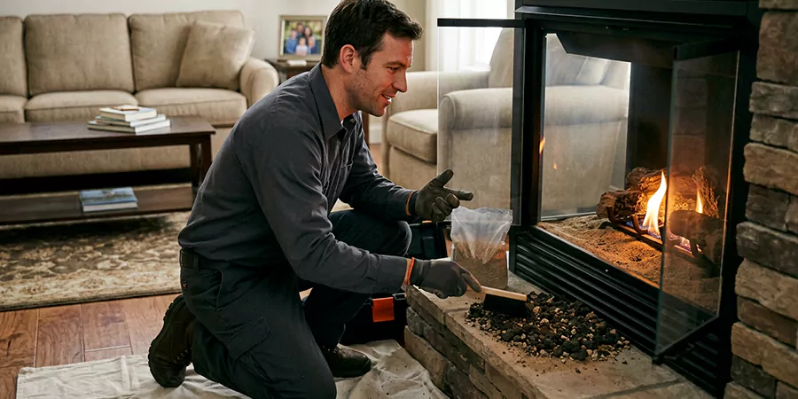 Sand and Embers for Gas Fireplace La Mirada