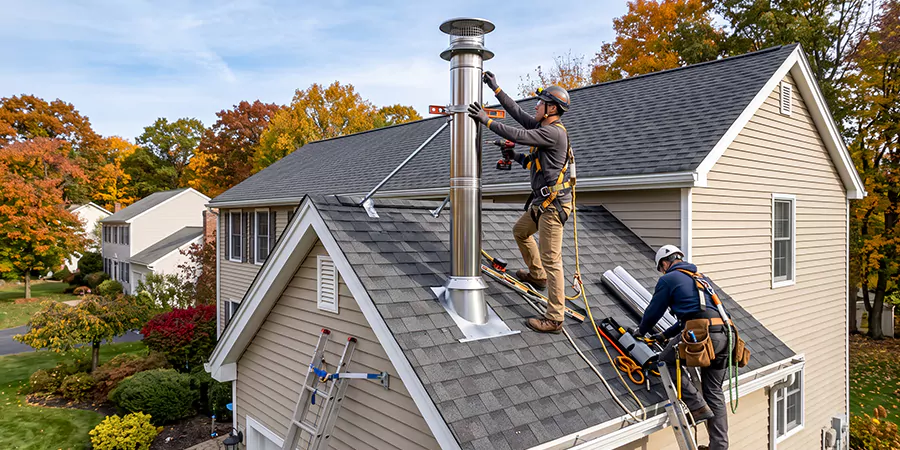 Freestanding and Corner Pellet Stove Installation La Mirada